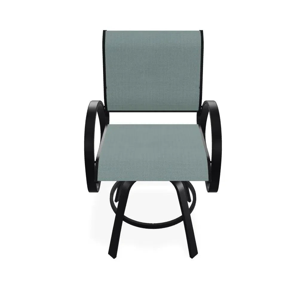 Aruba II Sling Dining Height Stacking Cafe Chair - LOOMLAN - Telescope - Outdoor Accent Chairs