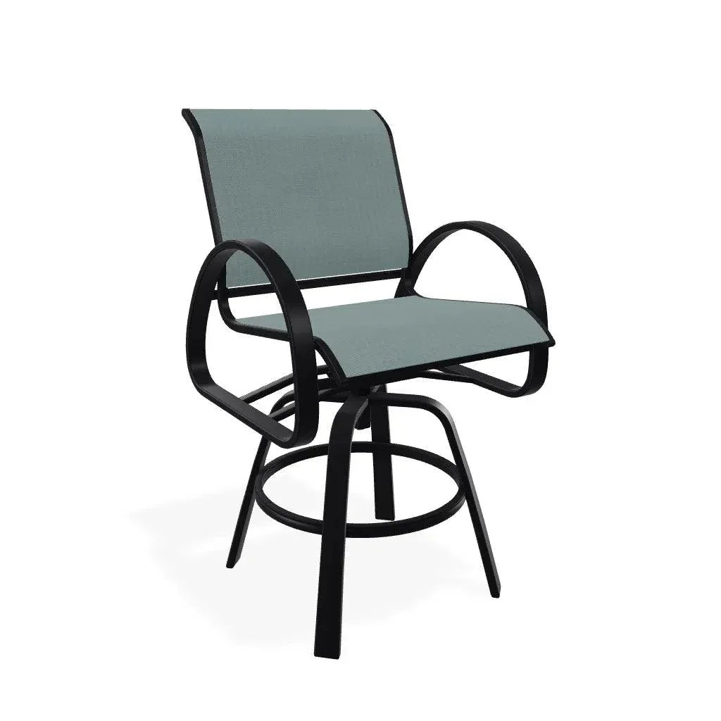 Aruba II Sling Dining Height Stacking Cafe Chair - LOOMLAN - Telescope - Outdoor Accent Chairs