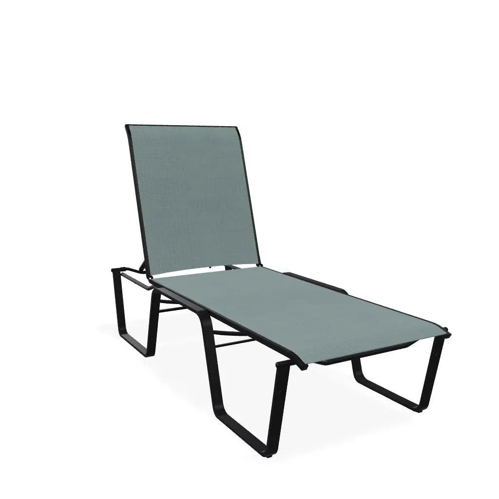 Aruba II Sling Lay - flat Stacking Chaise - LOOMLAN - Telescope - Outdoor Chaises