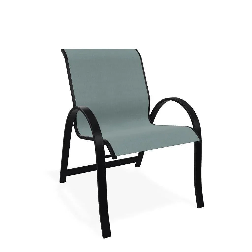 Aruba II Sling Stacking Arm Chair - LOOMLAN - Telescope - Outdoor Accent Chairs