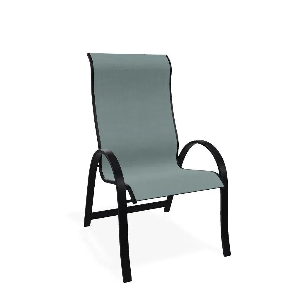 Aruba II Sling Supreme Stacking Arm Chair - LOOMLAN - Telescope - Outdoor Accent Chairs