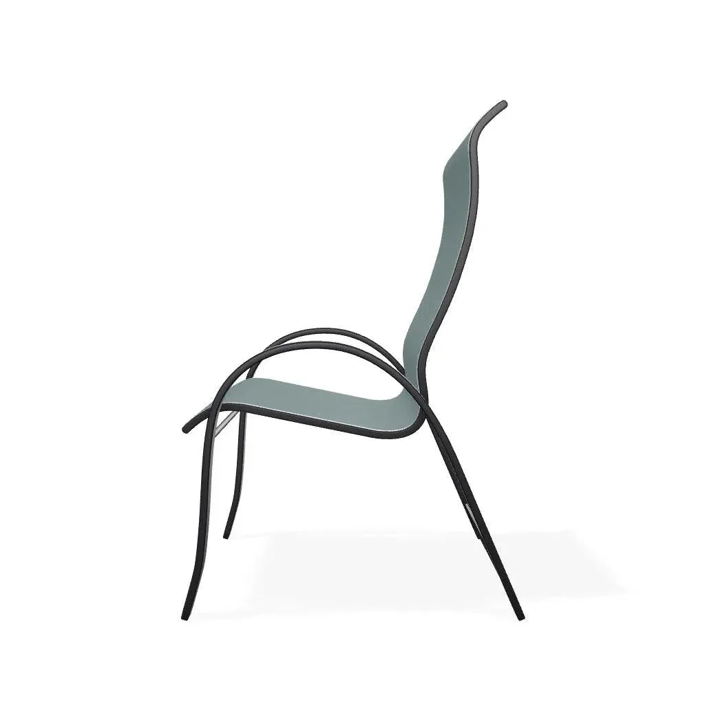 Aruba II Sling Supreme Stacking Arm Chair - LOOMLAN - Telescope - Outdoor Accent Chairs