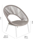 Ionian Lounge Chair - White Outdoor Accent Chair