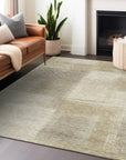 LOOMLAN Rugs Asha Brown Washable Indoor-Outdoor Rug