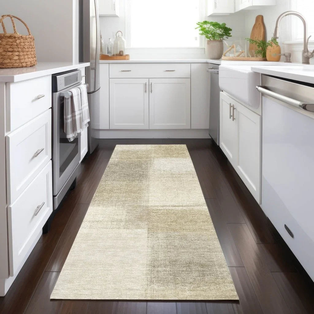 LOOMLAN Rugs Asha Brown Washable Indoor-Outdoor Rug