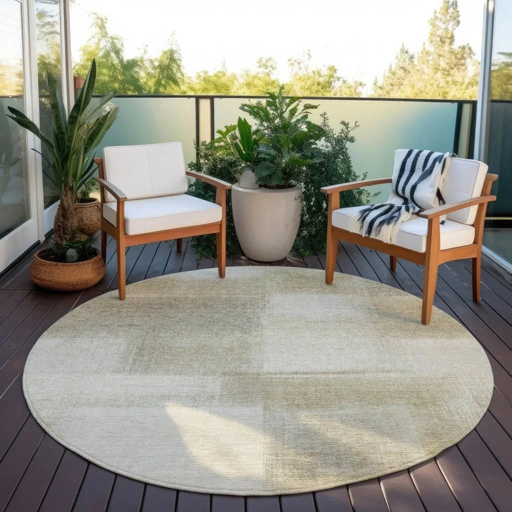 LOOMLAN Rugs Asha Brown Washable Indoor-Outdoor Rug
