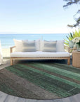 LOOMLAN Rugs Ashuryn Green Washable Indoor-Outdoor Rug