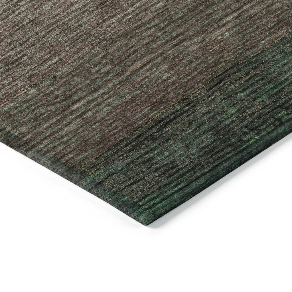 LOOMLAN Rugs Ashuryn Green Washable Indoor-Outdoor Rug