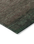 LOOMLAN Rugs Ashuryn Green Washable Indoor-Outdoor Rug