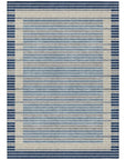 LOOMLAN Rugs Asymira Blue Washable Indoor-Outdoor Rug