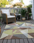LOOMLAN Rugs Asymma Brown Washable Indoor-Outdoor Rug