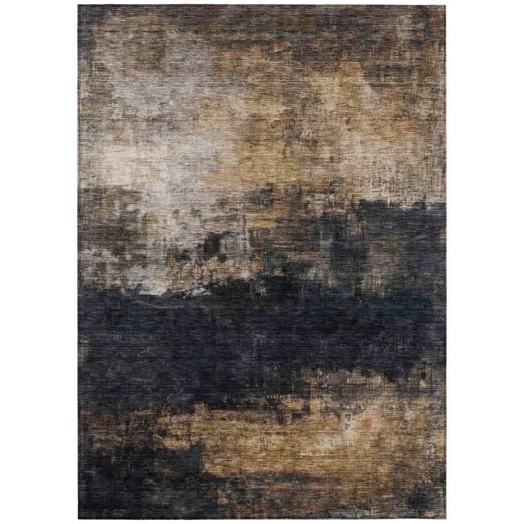 LOOMLAN Rugs Atalika Gray Washable Indoor-Outdoor Rug