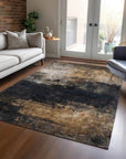 LOOMLAN Rugs Atalika Gray Washable Indoor-Outdoor Rug