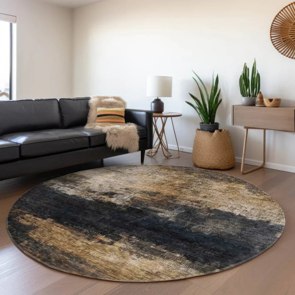 LOOMLAN Rugs Atalika Gray Washable Indoor-Outdoor Rug