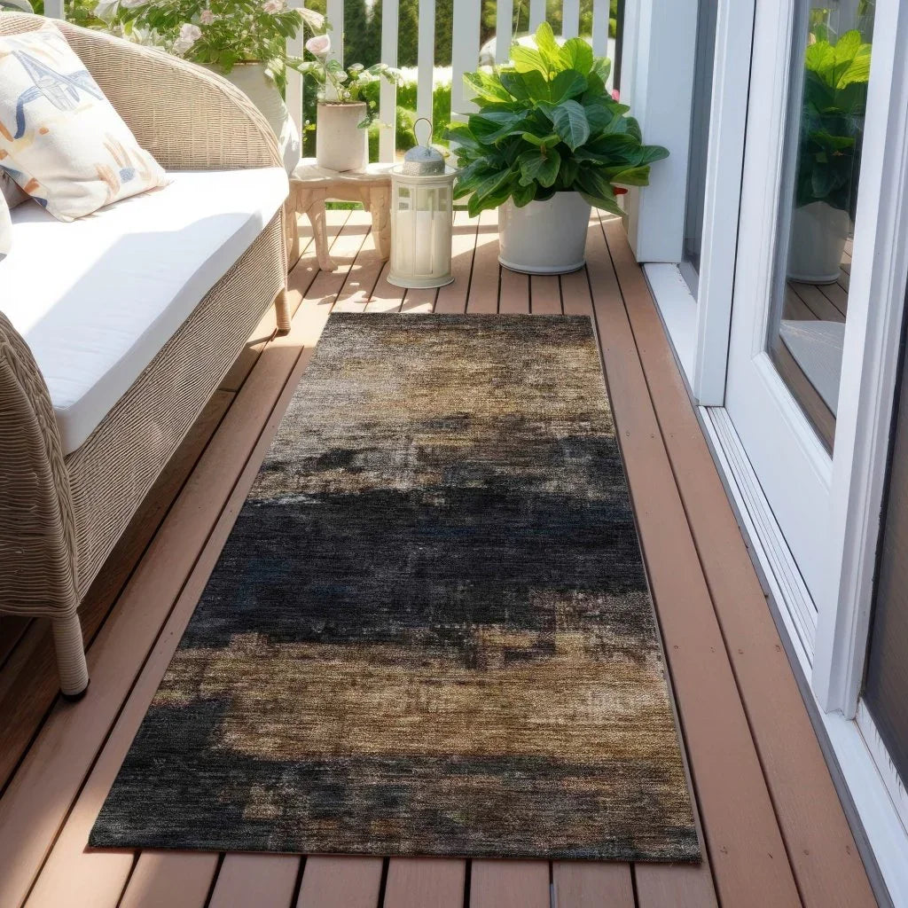 LOOMLAN Rugs Atalika Gray Washable Indoor-Outdoor Rug