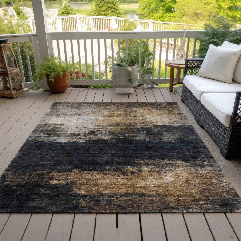 LOOMLAN Rugs Atalika Gray Washable Indoor-Outdoor Rug