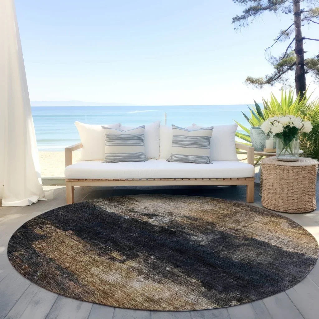 LOOMLAN Rugs Atalika Gray Washable Indoor-Outdoor Rug