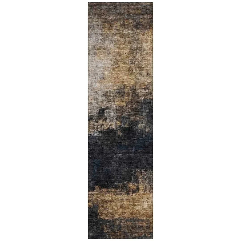 LOOMLAN Rugs Atalika Gray Washable Indoor-Outdoor Rug