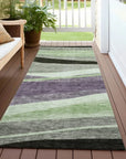 LOOMLAN Rugs Athena Purple Washable Indoor-Outdoor Rug