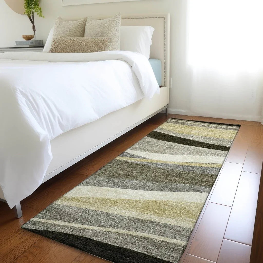 LOOMLAN Rugs Athena Taupe Washable Indoor-Outdoor Rug