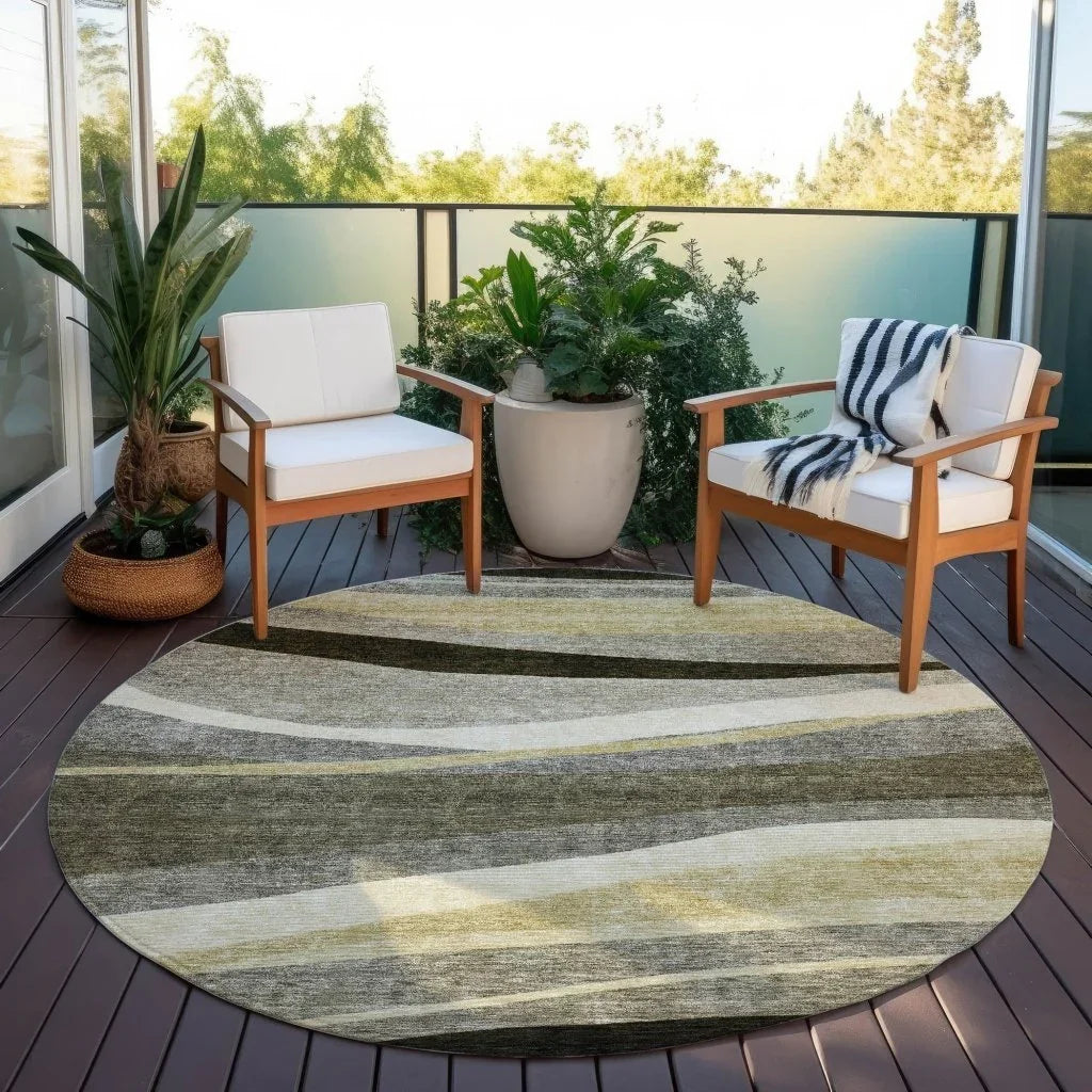 LOOMLAN Rugs Athena Taupe Washable Indoor-Outdoor Rug
