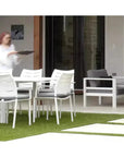 Athene White Outdoor Extendable Dining Table Set For 12 - LOOMLAN - LOOMLAN - Outdoor Dining Sets