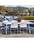 Athene White Outdoor Extendable Dining Table Set For 12 - LOOMLAN - LOOMLAN - Outdoor Dining Sets