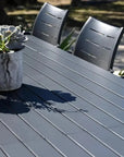 Athenes Black Outdoor Extendable Table Set With Chairs - LOOMLAN - LOOMLAN - Outdoor Dining Sets