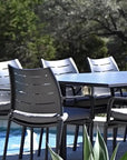 Athenes Black Outdoor Extendable Table Set With Chairs - LOOMLAN - LOOMLAN - Outdoor Dining Sets