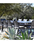 Athenes Black Outdoor Extendable Table Set With Chairs - LOOMLAN - LOOMLAN - Outdoor Dining Sets