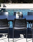 Athenes Black Outdoor Extendable Table Set With Chairs - LOOMLAN - LOOMLAN - Outdoor Dining Sets