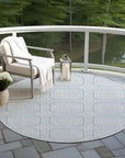 LOOMLAN Rugs Auralis Blue Washable Indoor-Outdoor Rug
