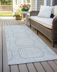 LOOMLAN Rugs Auralis Blue Washable Indoor-Outdoor Rug