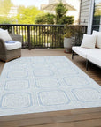 LOOMLAN Rugs Auralis Blue Washable Indoor-Outdoor Rug