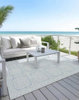 LOOMLAN Rugs Auralis Blue Washable Indoor-Outdoor Rug
