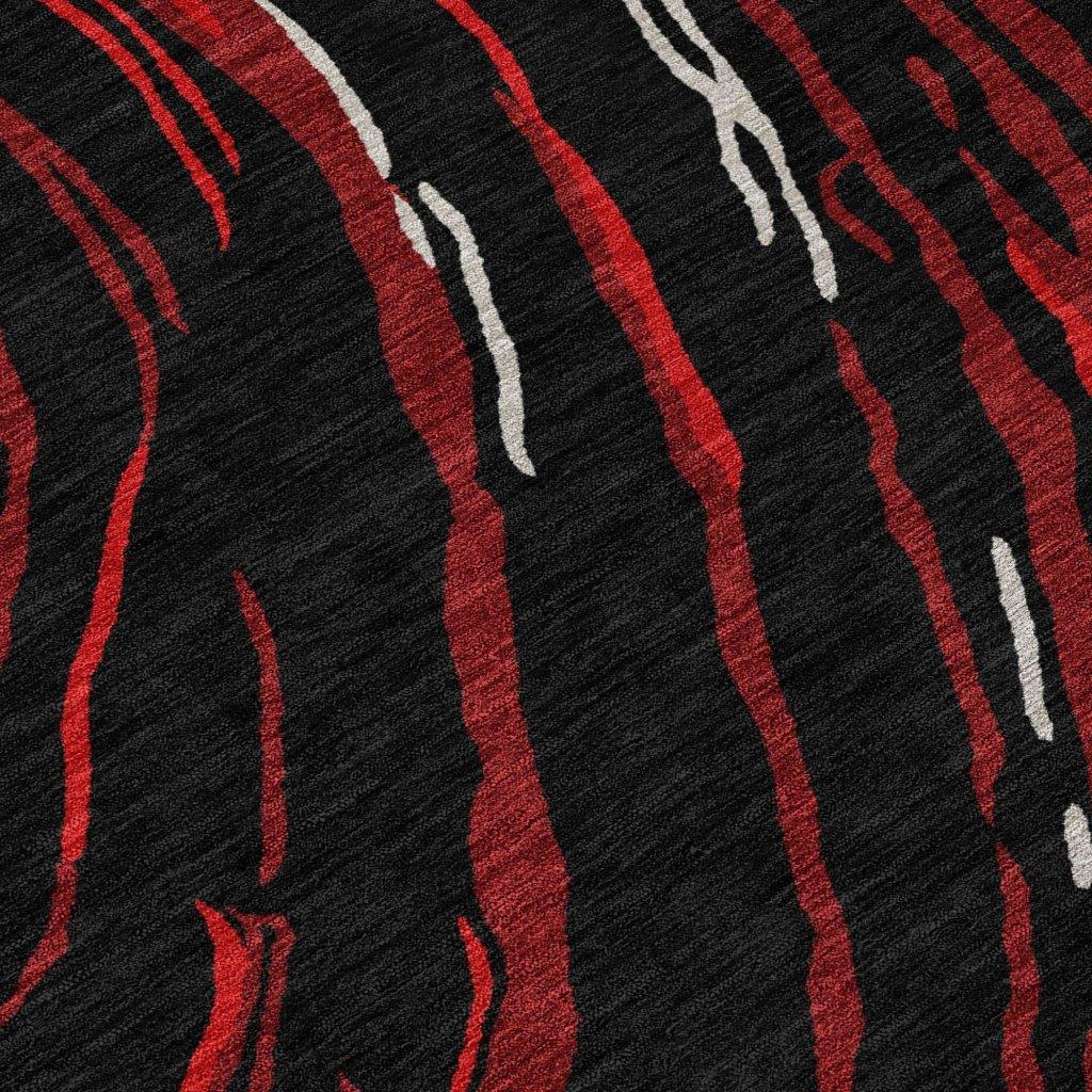 LOOMLAN Rugs Aureva Black Washable Indoor-Outdoor Rug