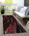 LOOMLAN Rugs Aureva Black Washable Indoor-Outdoor Rug