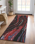 LOOMLAN Rugs Aureva Black Washable Indoor-Outdoor Rug