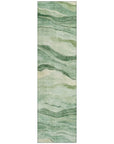 LOOMLAN Rugs Aurienne Green Washable Indoor-Outdoor Rug