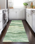 LOOMLAN Rugs Aurienne Green Washable Indoor-Outdoor Rug