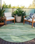 LOOMLAN Rugs Aurienne Green Washable Indoor-Outdoor Rug