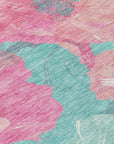 LOOMLAN Rugs Aurithra Pink Washable Indoor-Outdoor Rug