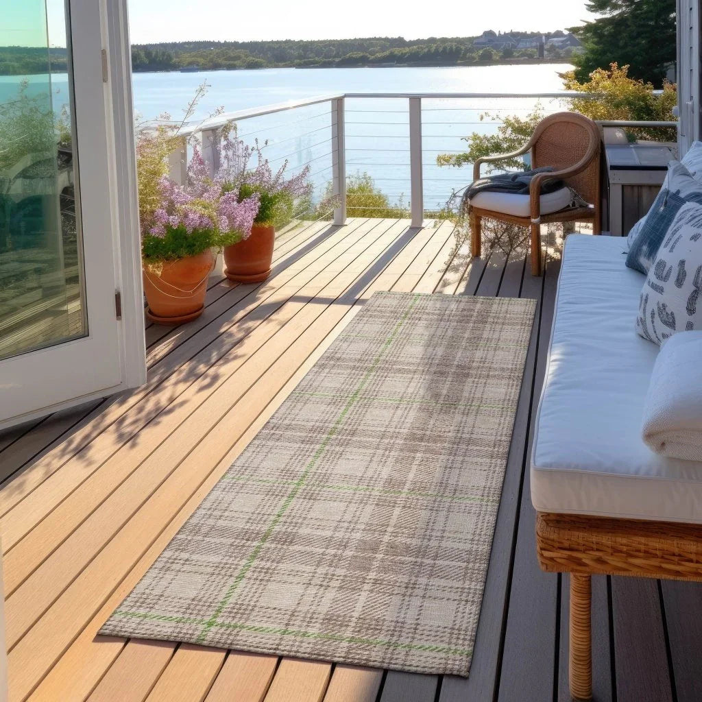 LOOMLAN Rugs Aurora Beige Washable Indoor-Outdoor Rug