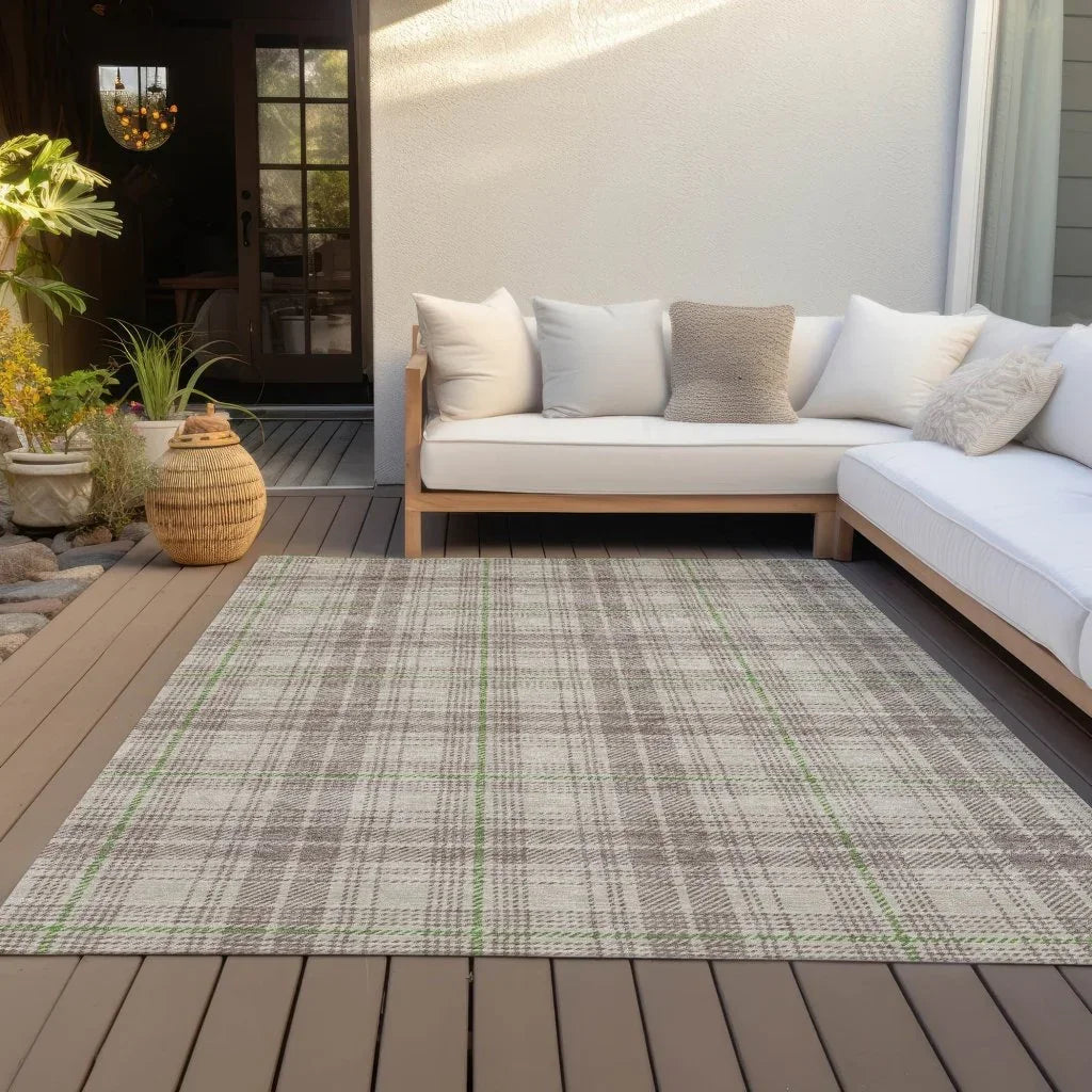 LOOMLAN Rugs Aurora Beige Washable Indoor-Outdoor Rug