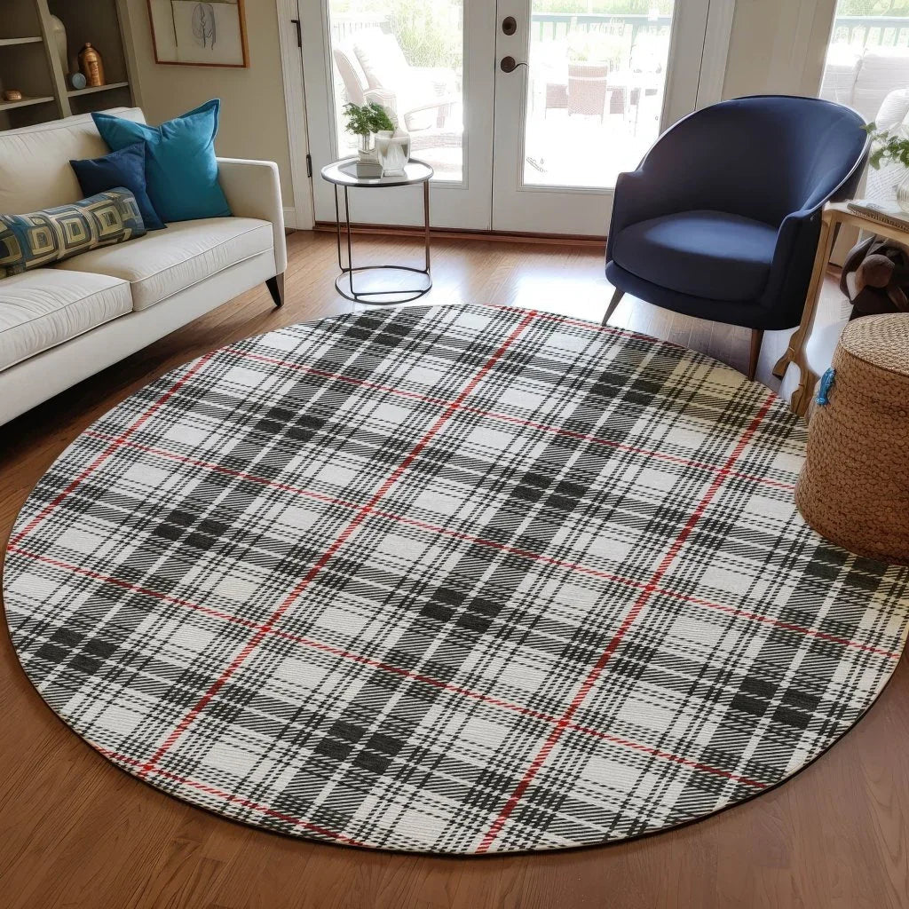 LOOMLAN Rugs Aurora Black Washable Indoor-Outdoor Rug