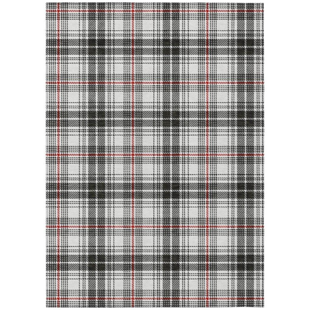 LOOMLAN Rugs Aurora Black Washable Indoor-Outdoor Rug