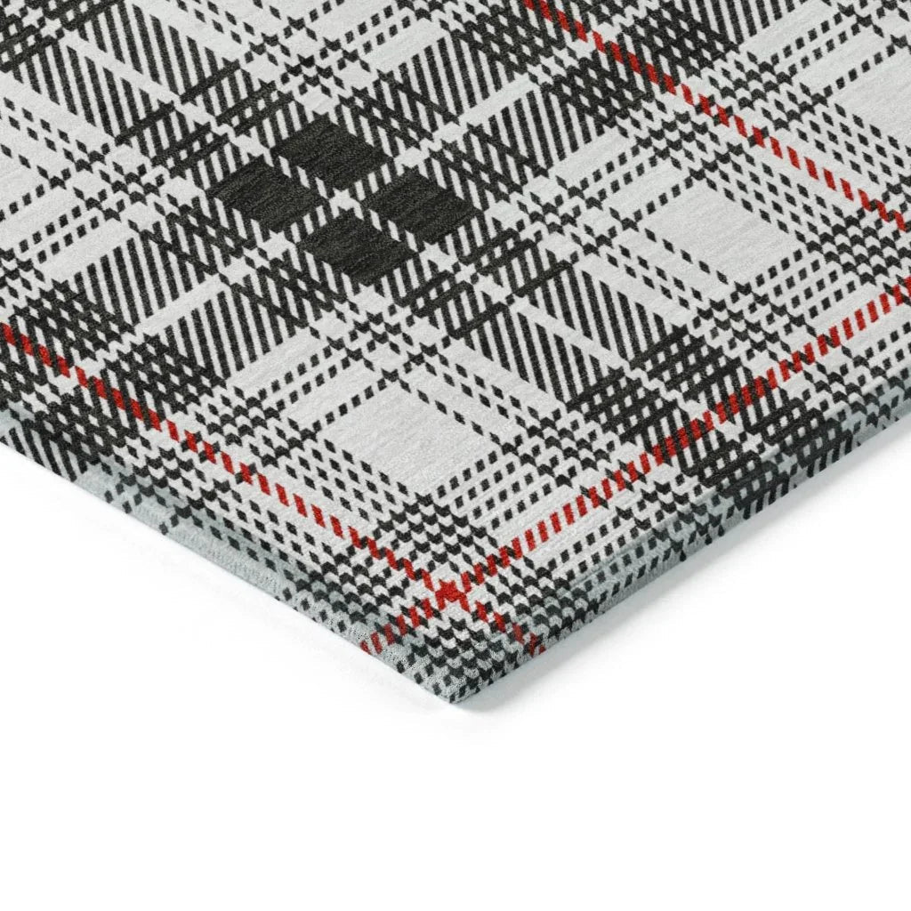 LOOMLAN Rugs Aurora Black Washable Indoor-Outdoor Rug