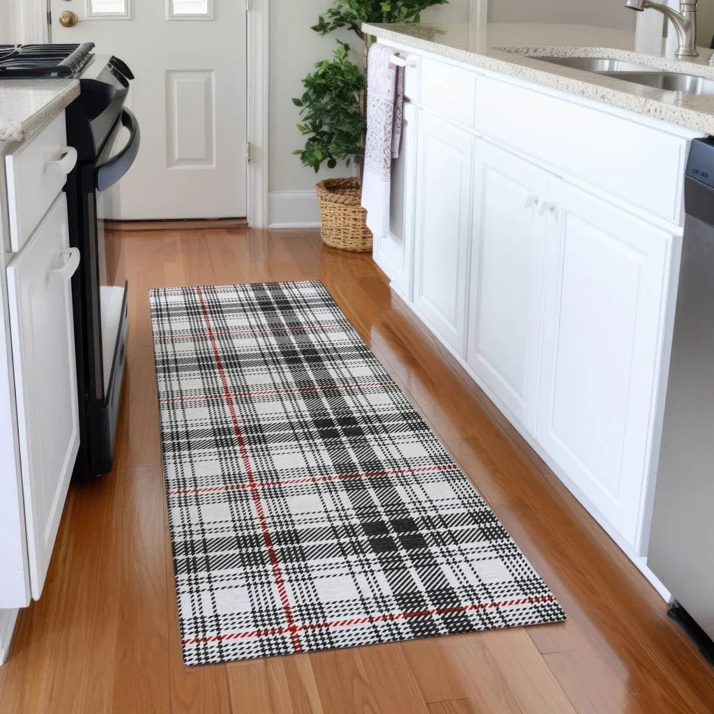 LOOMLAN Rugs Aurora Black Washable Indoor-Outdoor Rug