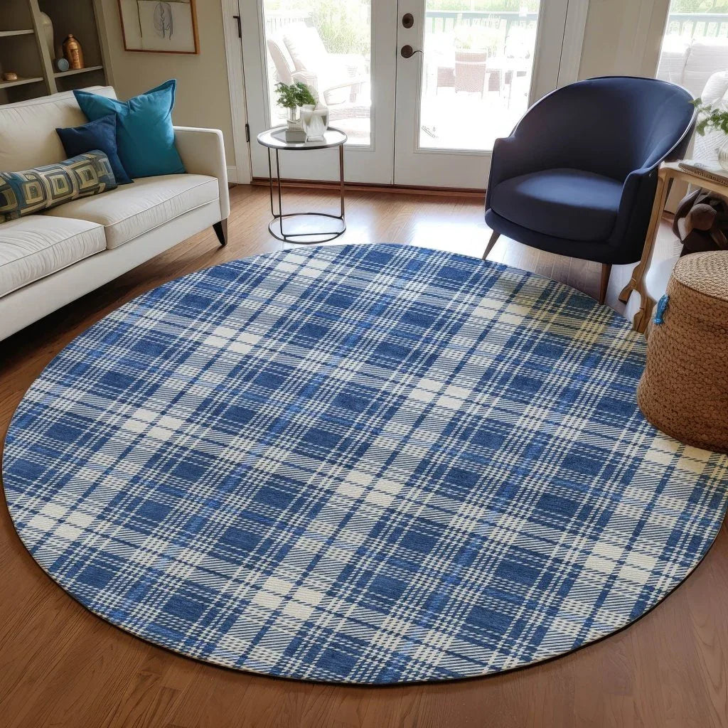 LOOMLAN Rugs Aurora Blue Washable Indoor-Outdoor Rug