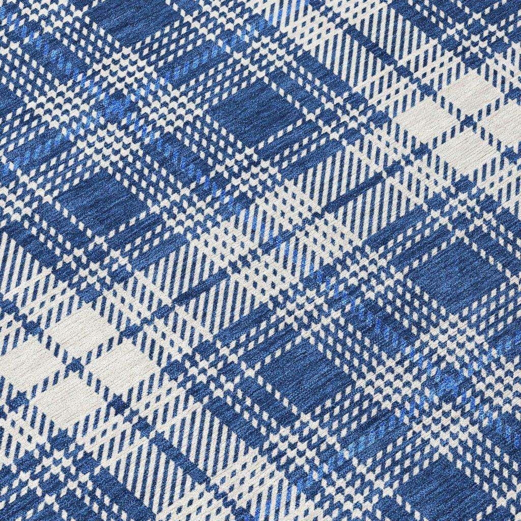 LOOMLAN Rugs Aurora Blue Washable Indoor-Outdoor Rug